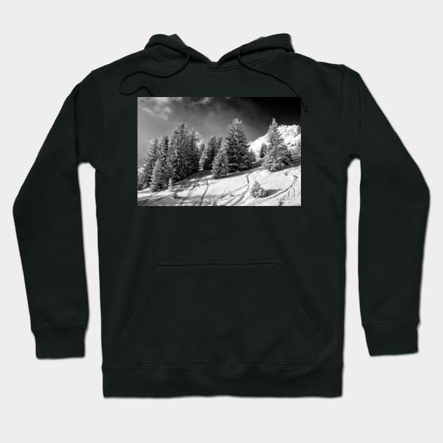 Courchevel 3 Valleys French Alps France Hoodie by AndyEvansPhotos